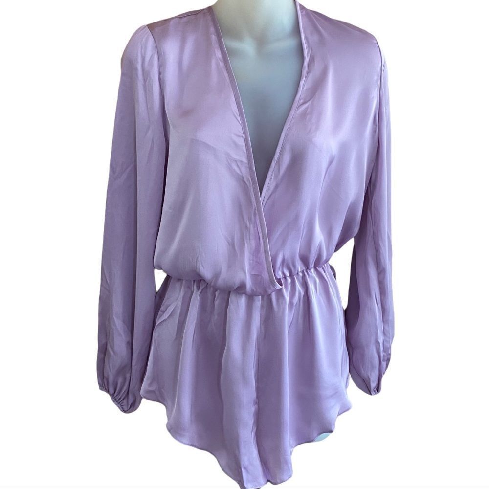 ASOS Swim • Plunging Surplice Lavender Silky Romper